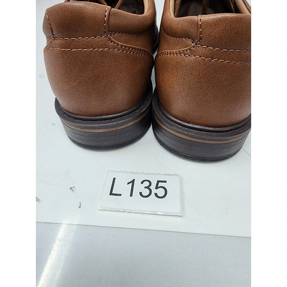 Goodfellow‎ & Co Mens Leo Plain Toe Derby Dress Shoes Brown Faux Leather Size 9